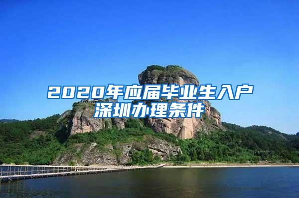 2020年应届毕业生入户深圳办理条件