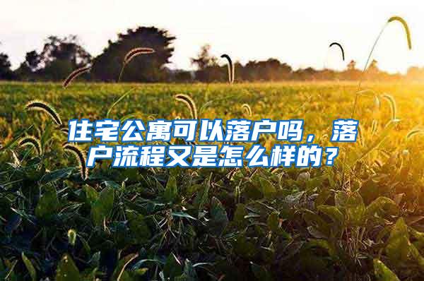 住宅公寓可以落户吗，落户流程又是怎么样的？