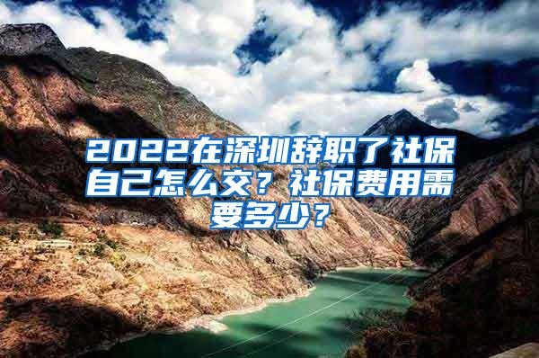 2022在深圳辞职了社保自己怎么交？社保费用需要多少？