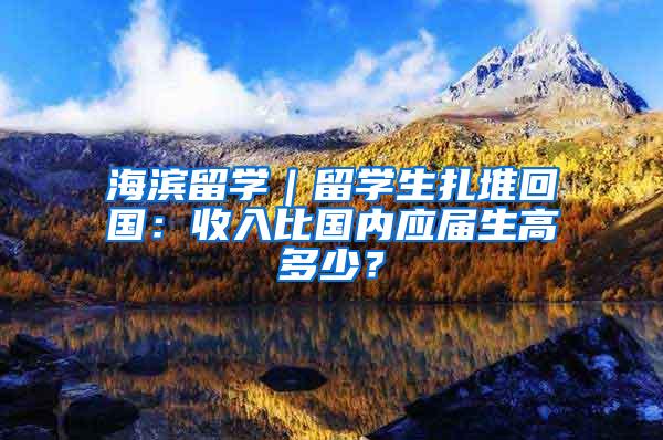 海滨留学｜留学生扎堆回国：收入比国内应届生高多少？