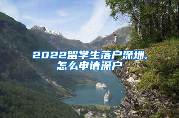 2022留学生落户深圳,怎么申请深户