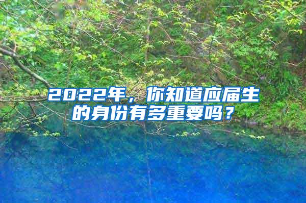 2022年，你知道应届生的身份有多重要吗？