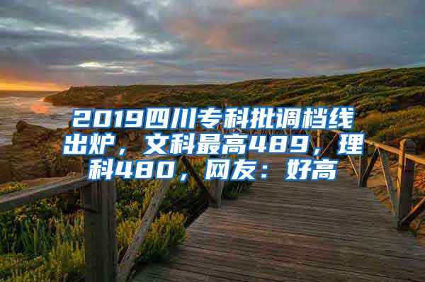 2019四川专科批调档线出炉，文科最高489，理科480，网友：好高