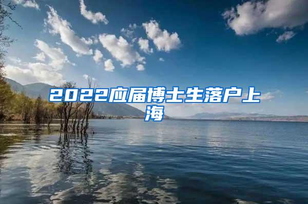 2022应届博士生落户上海