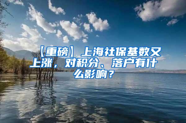 【重磅】上海社保基数又上涨，对积分、落户有什么影响？