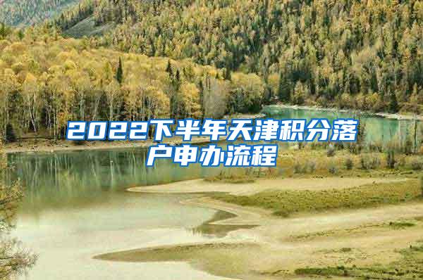 2022下半年天津积分落户申办流程