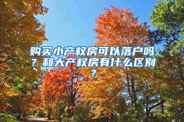 购买小产权房可以落户吗？和大产权房有什么区别？