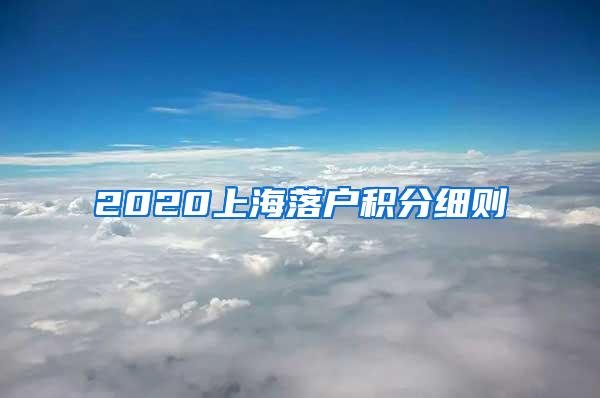 2020上海落户积分细则