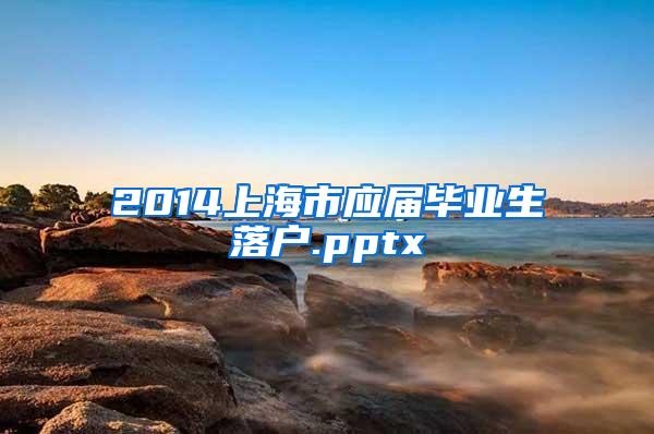 2014上海市应届毕业生落户.pptx