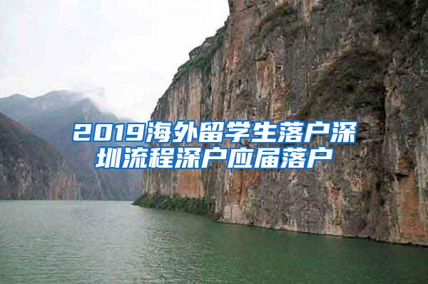 2019海外留学生落户深圳流程深户应届落户