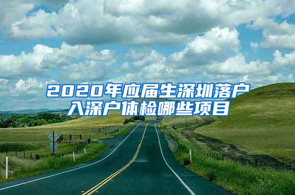 2020年应届生深圳落户入深户体检哪些项目