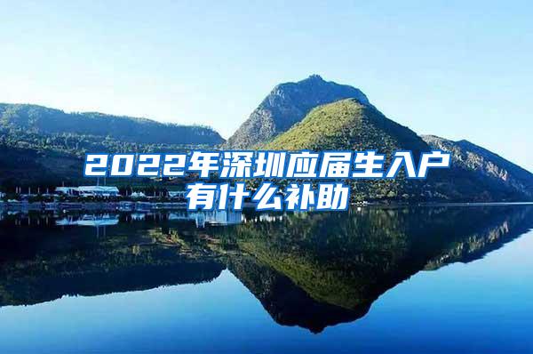 2022年深圳应届生入户有什么补助