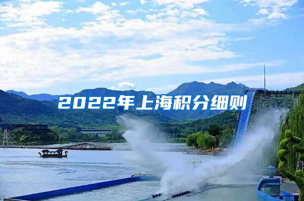 2022年上海积分细则