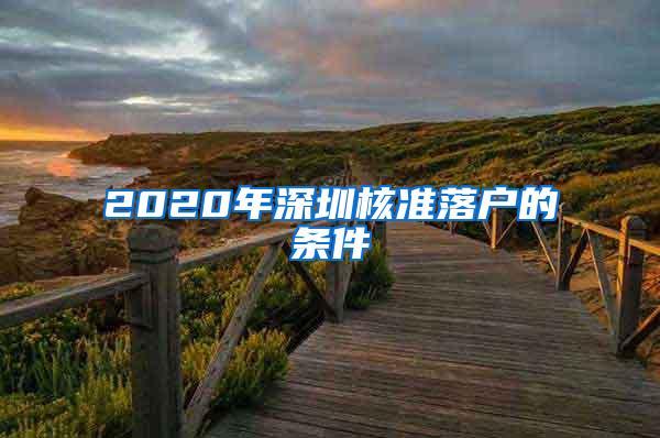 2020年深圳核准落户的条件