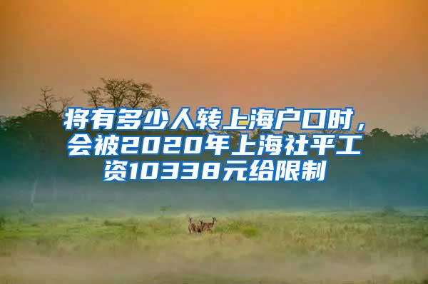 将有多少人转上海户口时，会被2020年上海社平工资10338元给限制