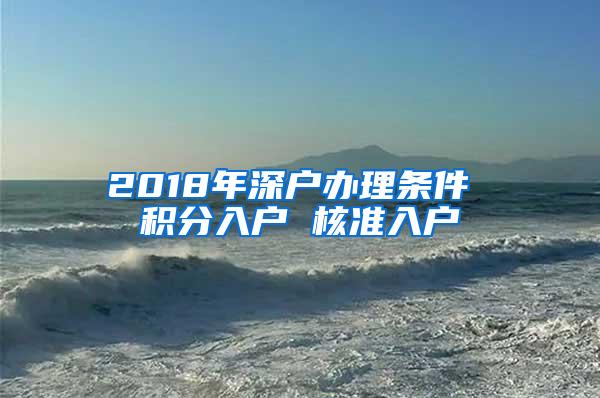 2018年深户办理条件 积分入户 核准入户