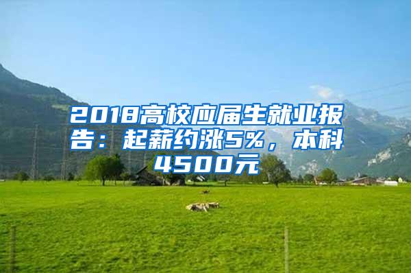 2018高校应届生就业报告：起薪约涨5%，本科4500元