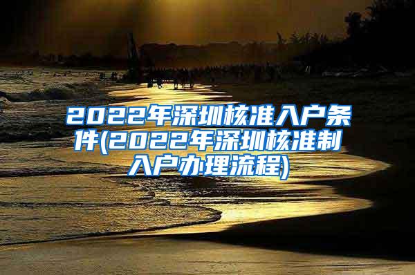 2022年深圳核准入户条件(2022年深圳核准制入户办理流程)