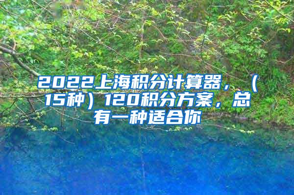 2022上海积分计算器，（15种）120积分方案，总有一种适合你