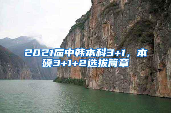 2021届中韩本科3+1，本硕3+1+2选拔简章