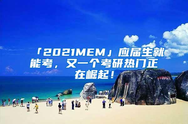 「2021MEM」应届生就能考，又一个考研热门正在崛起！