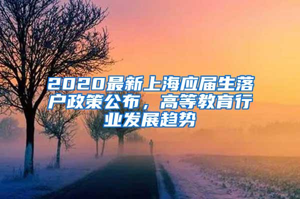 2020最新上海应届生落户政策公布，高等教育行业发展趋势