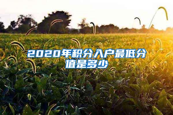 2020年积分入户最低分值是多少