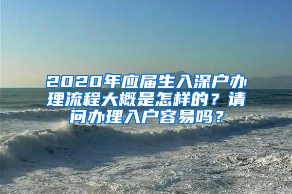 2020年应届生入深户办理流程大概是怎样的？请问办理入户容易吗？