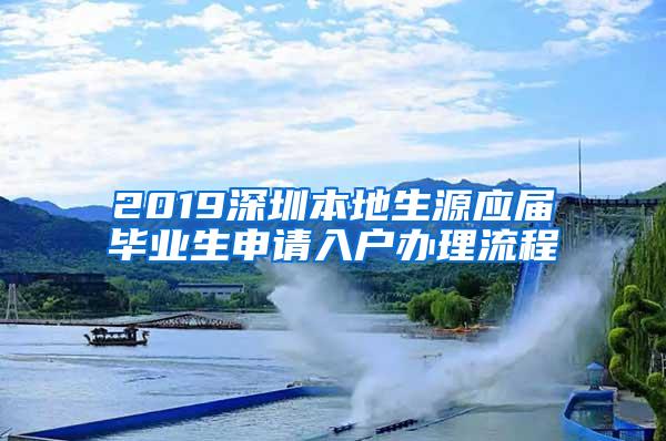 2019深圳本地生源应届毕业生申请入户办理流程