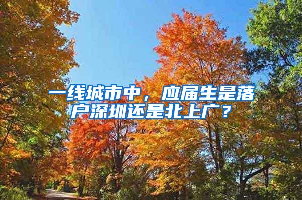 一线城市中，应届生是落户深圳还是北上广？