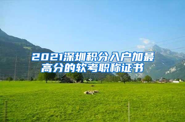 2021深圳积分入户加最高分的软考职称证书