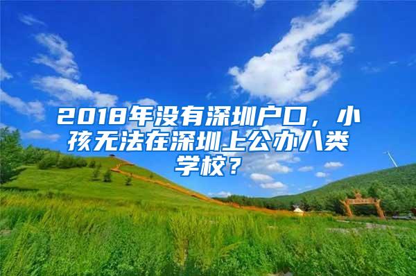 2018年没有深圳户口，小孩无法在深圳上公办八类学校？