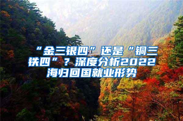 “金三银四”还是“铜三铁四”？深度分析2022海归回国就业形势