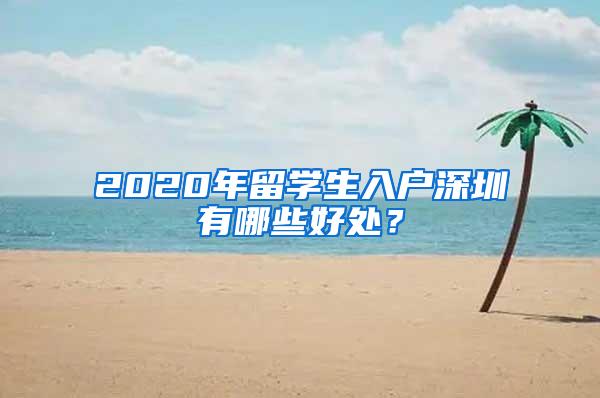 2020年留学生入户深圳有哪些好处？