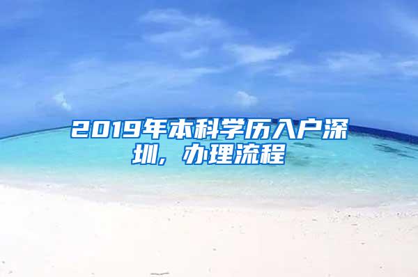 2019年本科学历入户深圳, 办理流程