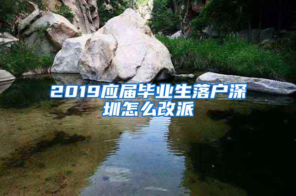 2019应届毕业生落户深圳怎么改派