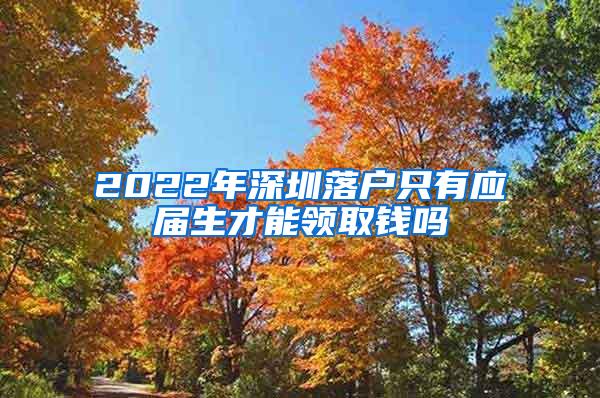 2022年深圳落户只有应届生才能领取钱吗