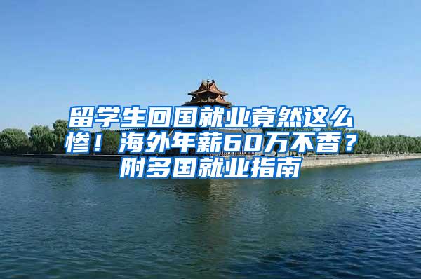 留学生回国就业竟然这么惨！海外年薪60万不香？附多国就业指南