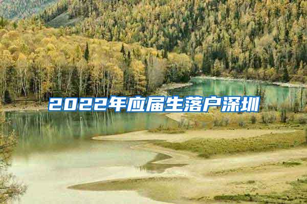 2022年应届生落户深圳