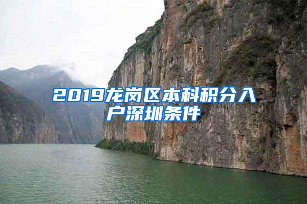 2019龙岗区本科积分入户深圳条件