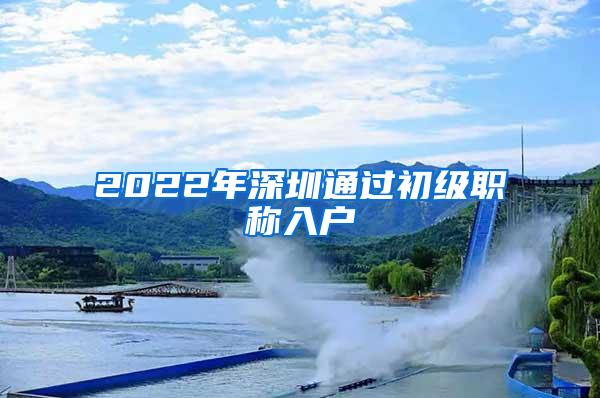 2022年深圳通过初级职称入户