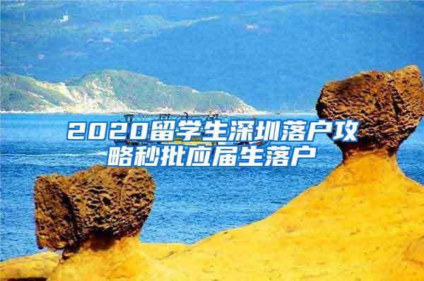 2020留学生深圳落户攻略秒批应届生落户