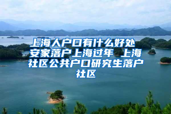 上海人户口有什么好处 安家落户上海过年 上海社区公共户口研究生落户社区