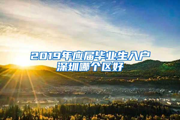 2019年应届毕业生入户深圳哪个区好