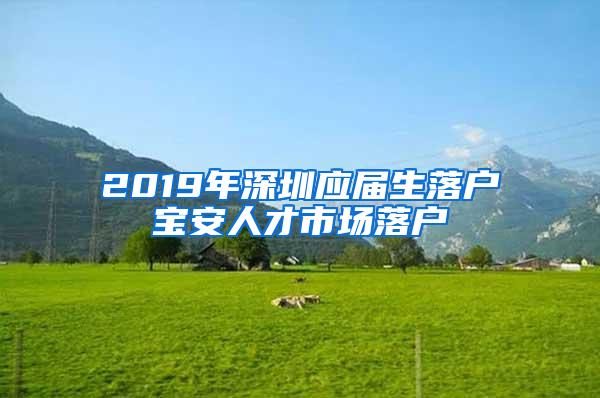 2019年深圳应届生落户宝安人才市场落户