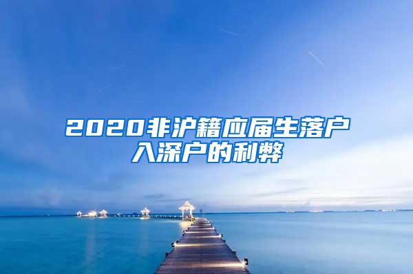 2020非沪籍应届生落户入深户的利弊