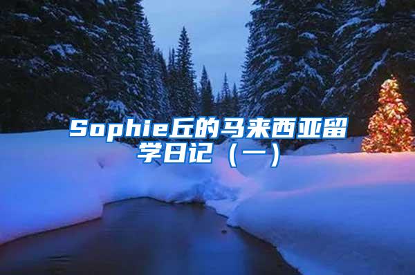 Sophie丘的马来西亚留学日记（一）