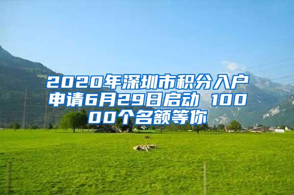 2020年深圳市积分入户申请6月29日启动 10000个名额等你