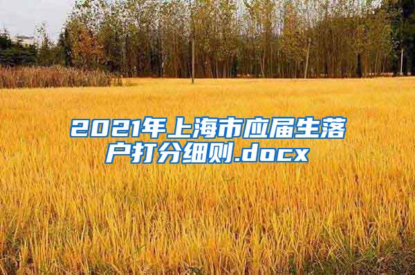 2021年上海市应届生落户打分细则.docx