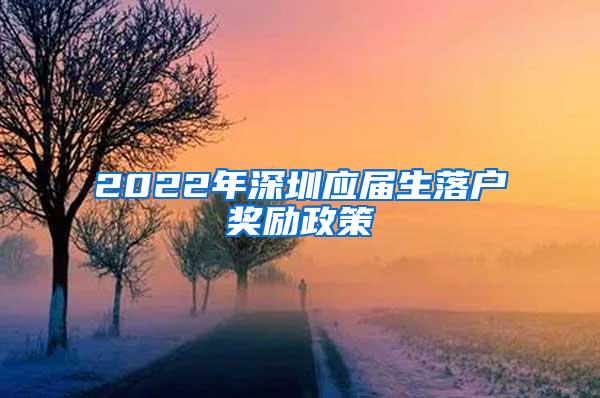 2022年深圳应届生落户奖励政策